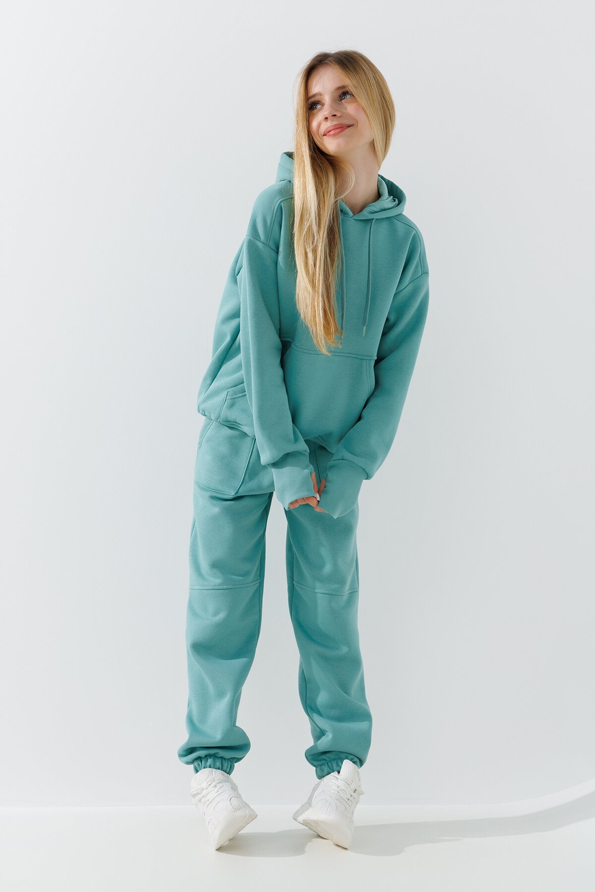 Костюм худі+штани дитячий Waxmen 7141-1 146 см М&#039;ятний  Фото №0