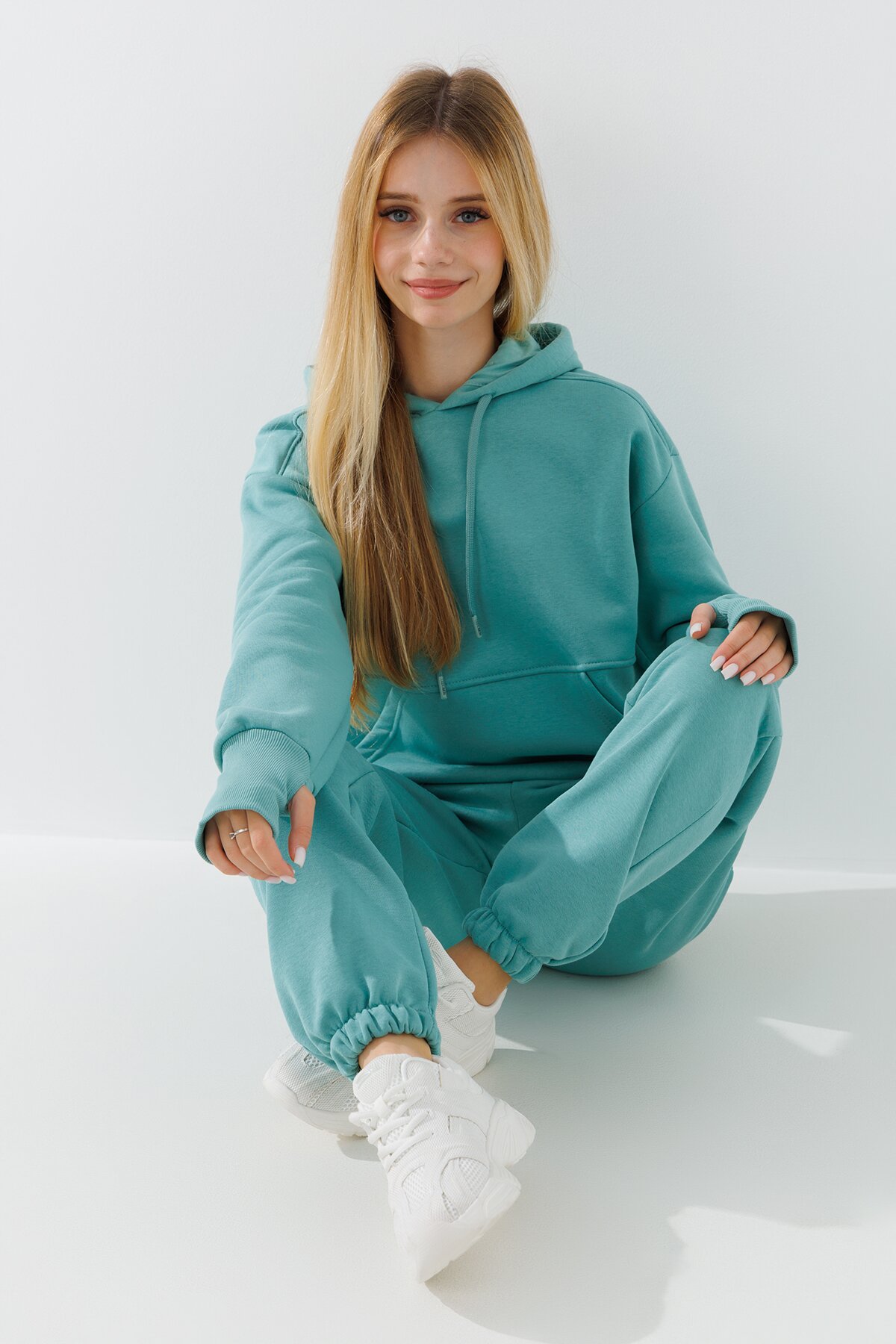 Костюм худі+штани дитячий Waxmen 7141-1 146 см М&#039;ятний  Фото №1