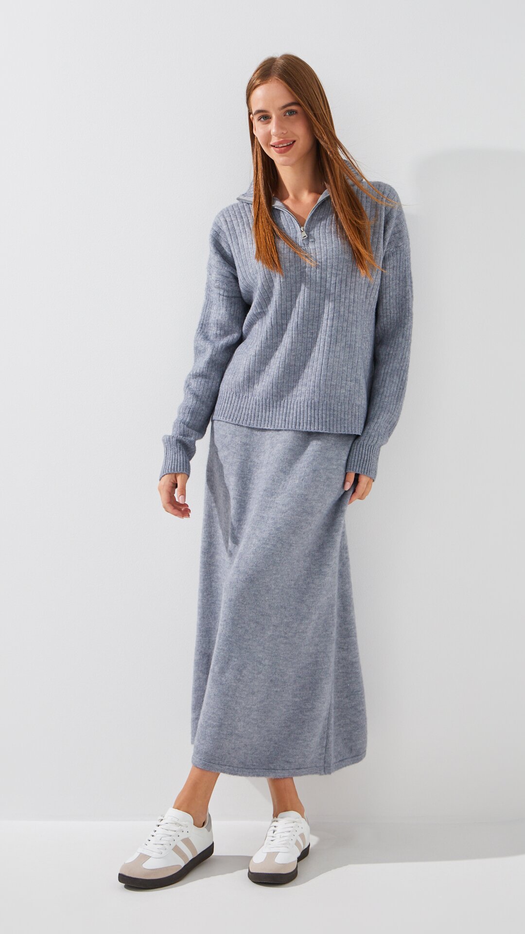 Купити Костюм однотонний жіночий T321 One Size Сірий Артикул: 2000999184291 Фото повноекранне №1