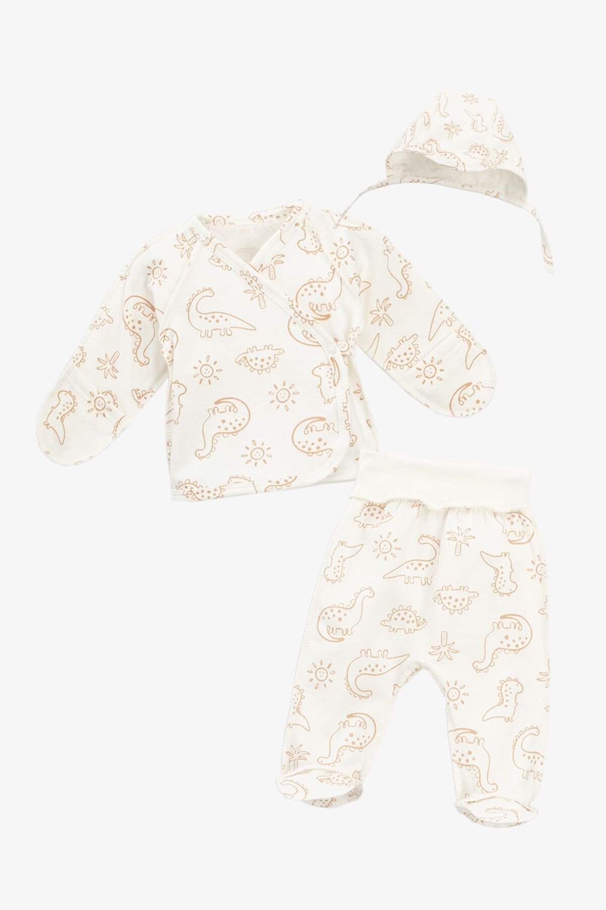 Костюм розпашенка+повзунки+шапка для малюків Baby Life А-305 50 см Молочний  Фото №0