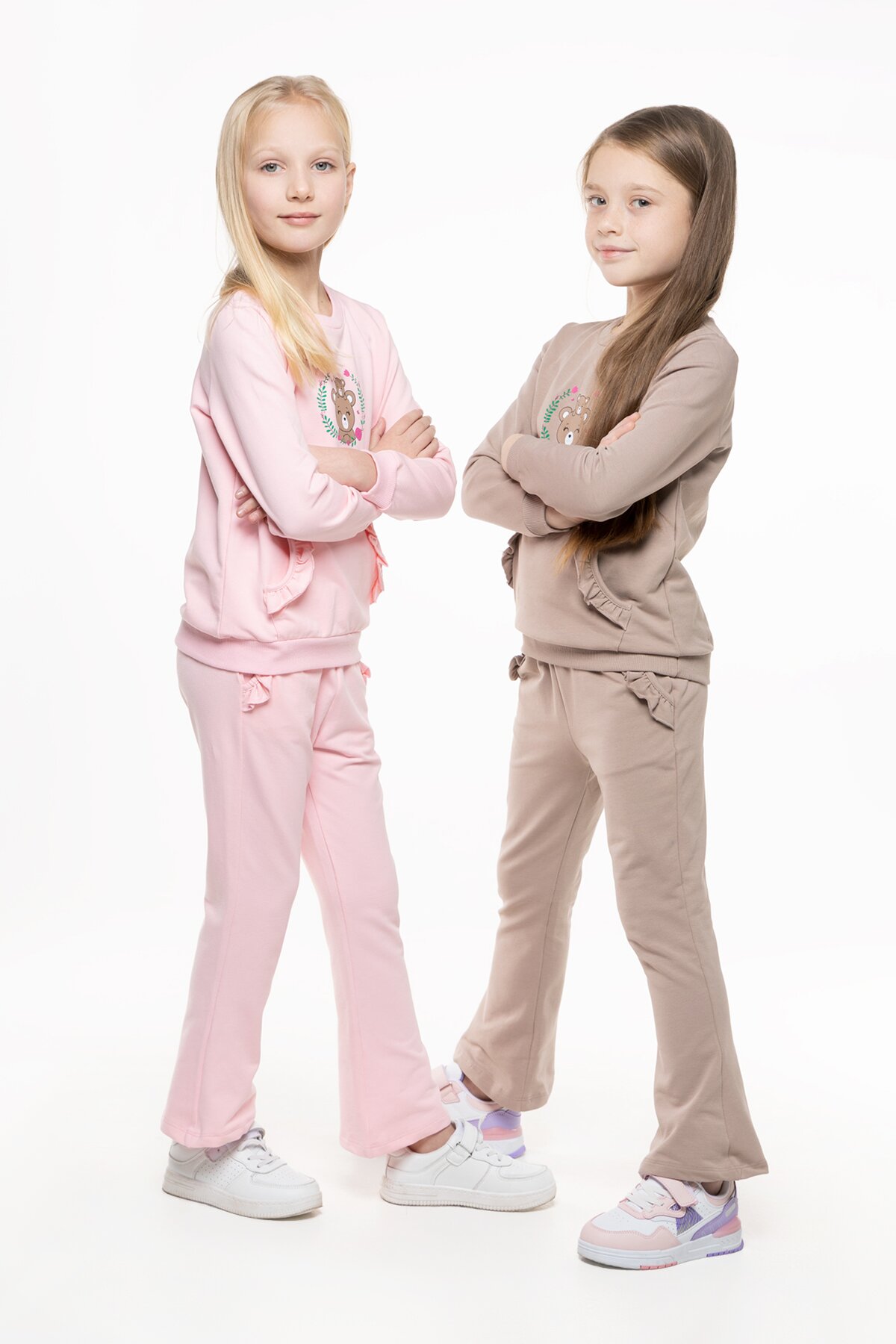 Костюми для дiвчинки (світшот+штани) Pop Fashion 7260 92 см Рожевий (2000990158437D)(SC)  Фото №9