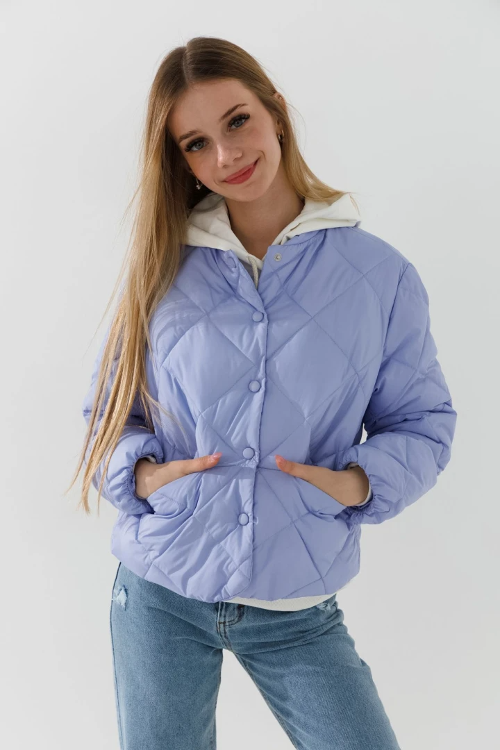 Купити Куртка для дівчинки LAWA GBC02333 158 см Блакитний Артикул: 2000991031746 Фото повноекранне №3