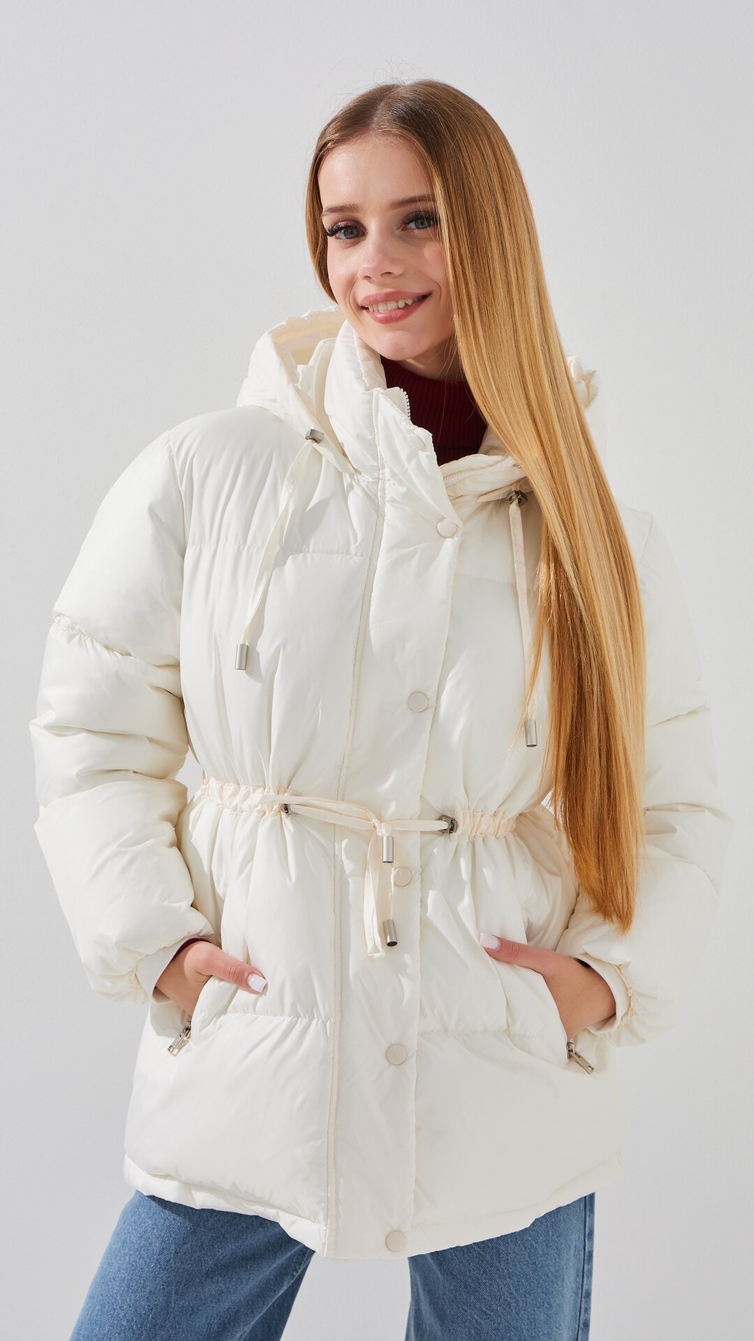 Купити Куртка для дівчинки LAWA GBC02354 134 см Молочний Артикул: 2888000021687 Фото повноекранне №1
