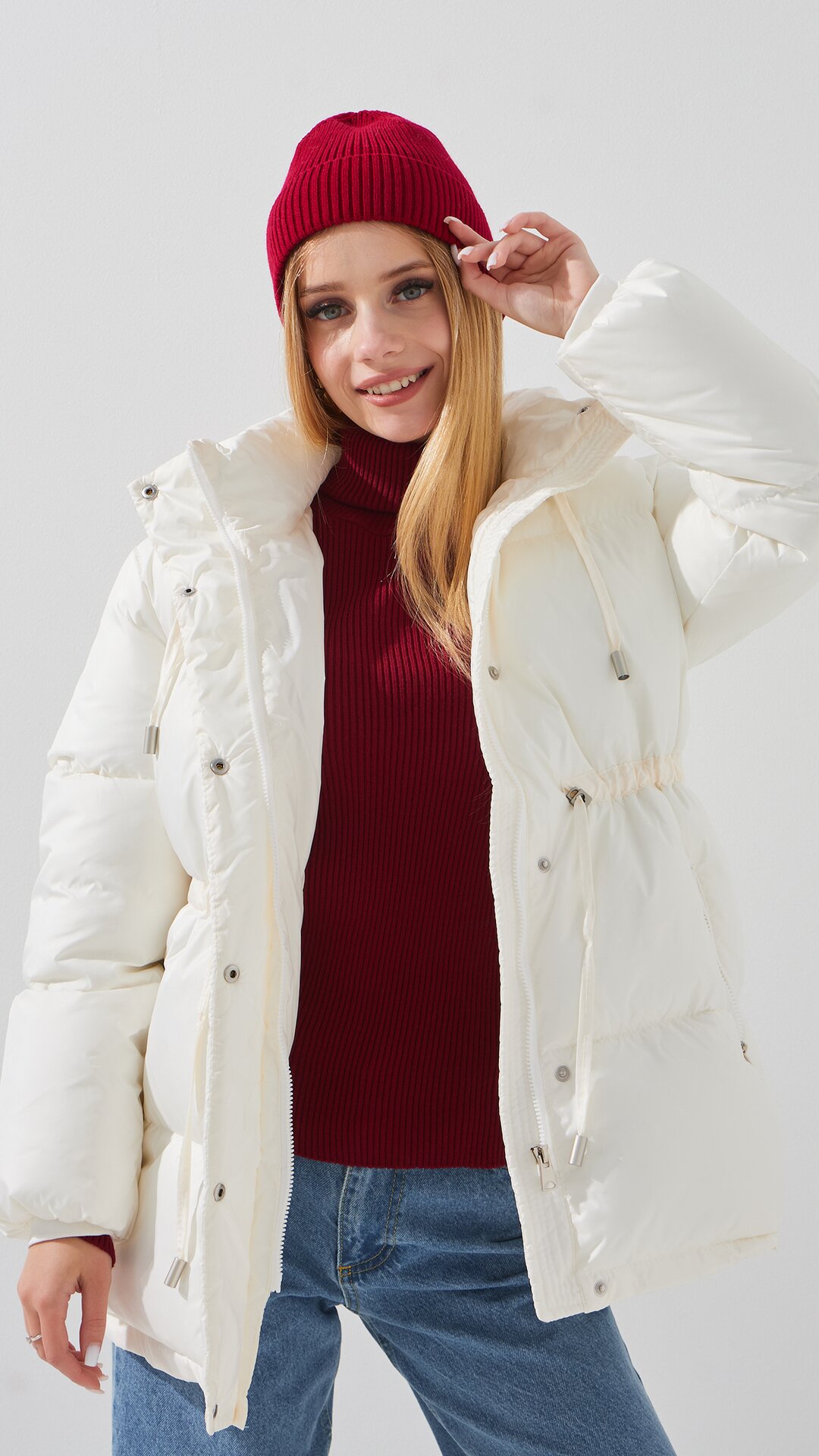 Купити Куртка для дівчинки LAWA GBC02354 134 см Молочний Артикул: 2888000021687 Фото повноекранне №3