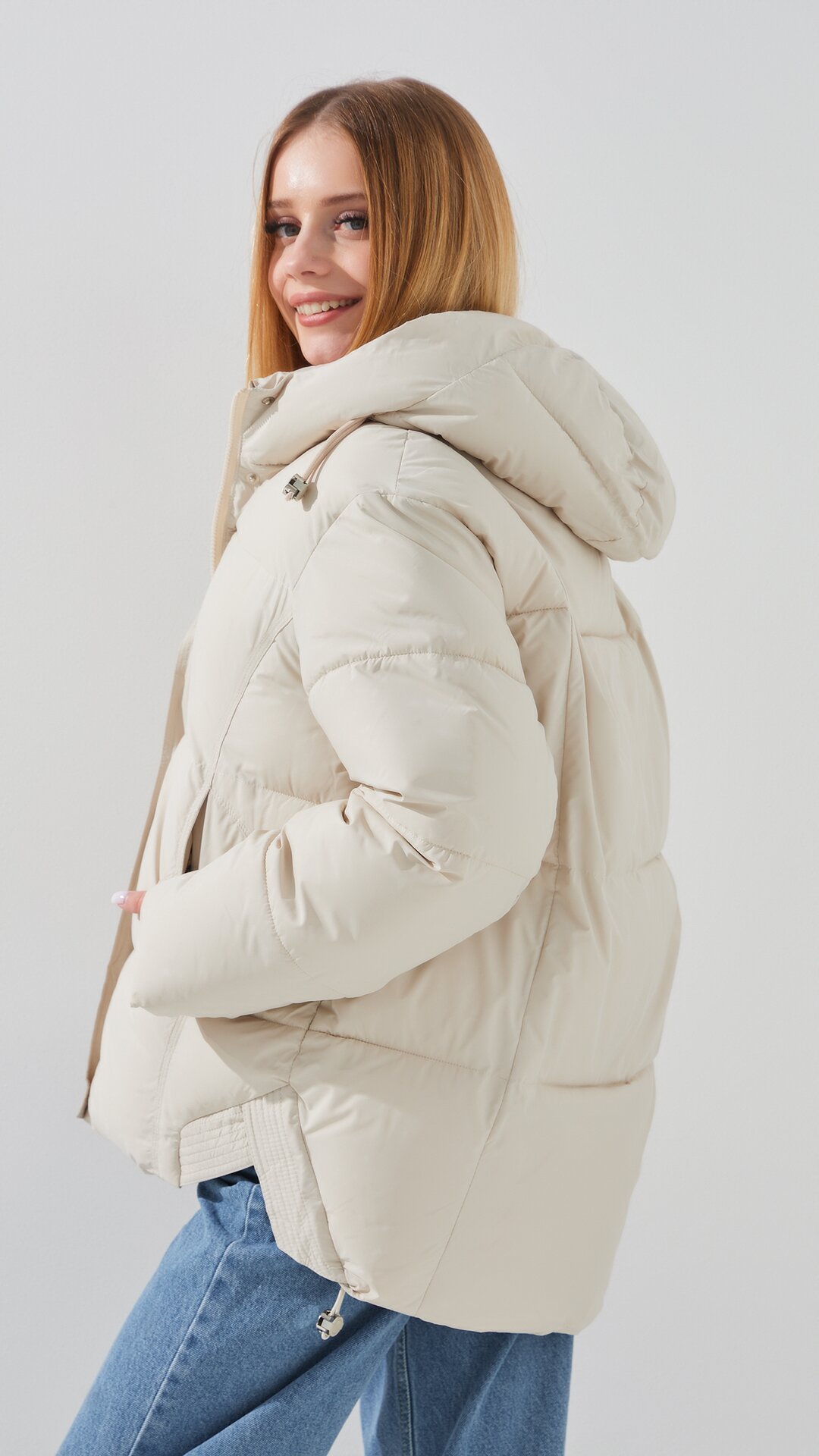 Купити Куртка для дівчинки Snowgenius 5881 140 см Молочний Артикул: 2000999146411 Фото повноекранне №5