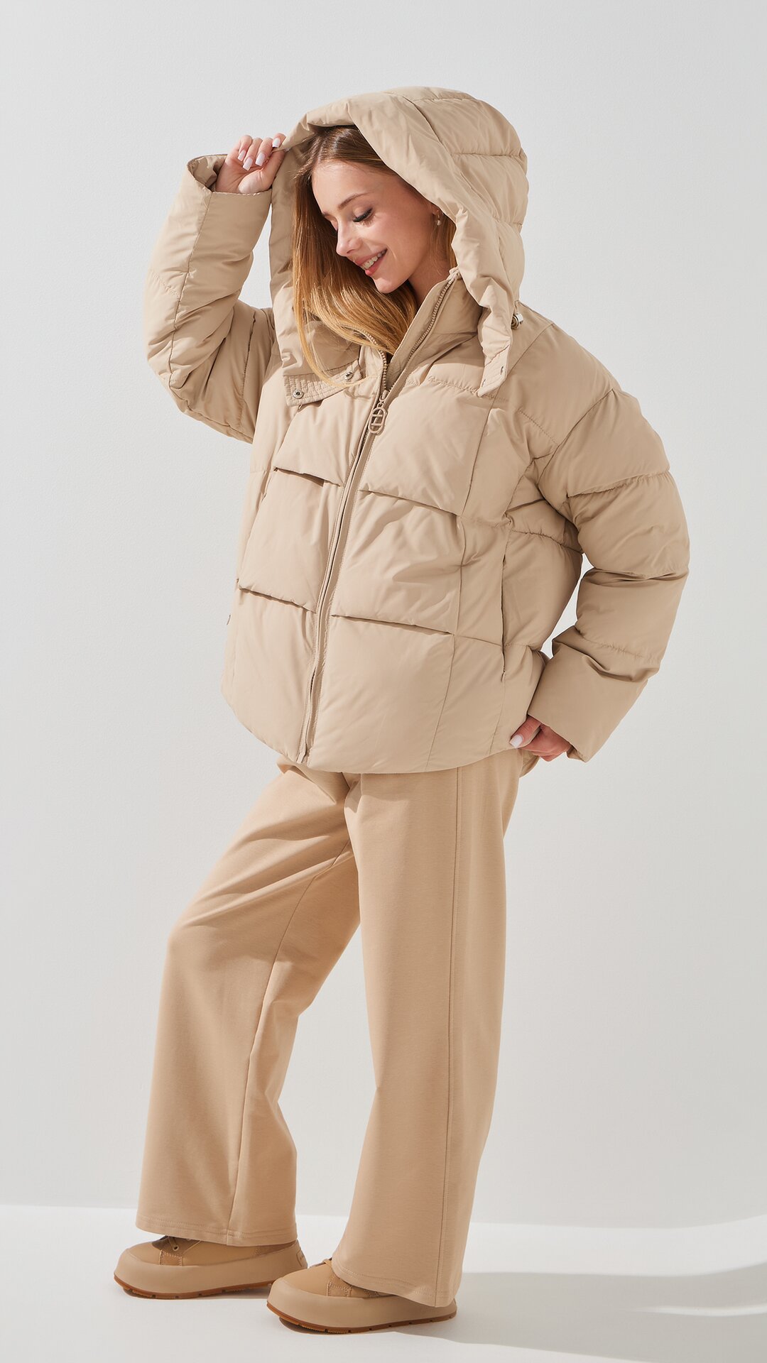 Купити Куртка для дівчинки Snowgenius CP-3H 134 см Бежевий Артикул: 2000999146350 Фото повноекранне №4