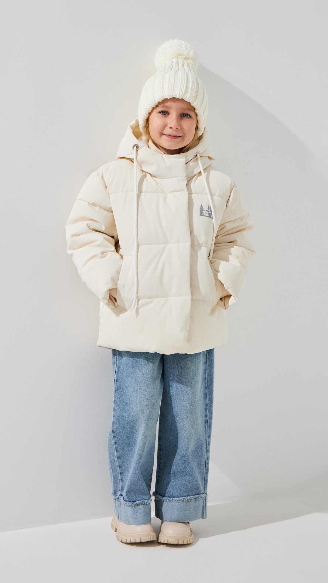Купити Куртка для дівчинки Snowgenius H28-041 92 см Молочний Артикул: 2000999146299 Фото повноекранне №2