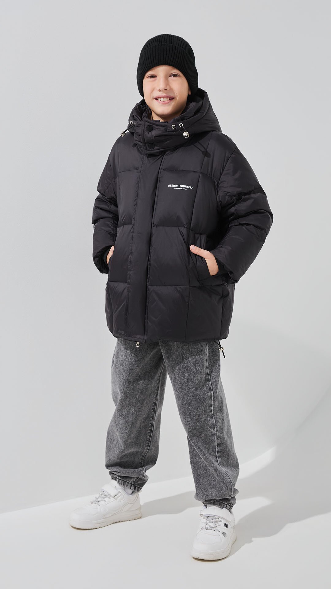 Купити Куртка для хлопчика BEI SHUO GB3170 122 см Чорний Артикул: 2000991051973 Фото повноекранне №4