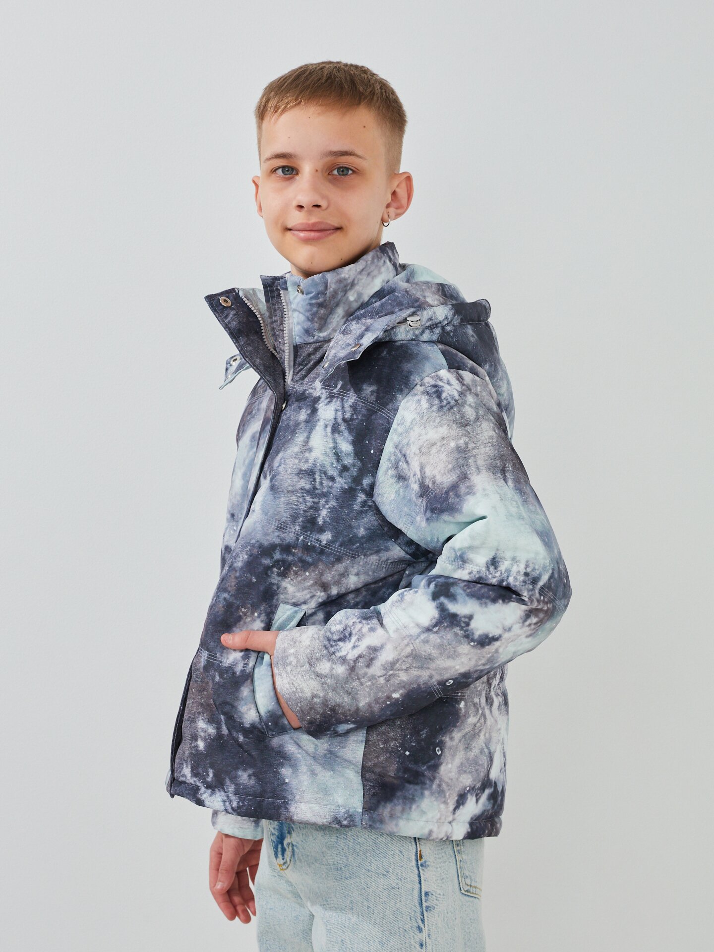 Купити Куртка для хлопчика Dinomin WNQ04 140 см Сірий Артикул: 2000999502866 Фото повноекранне №3