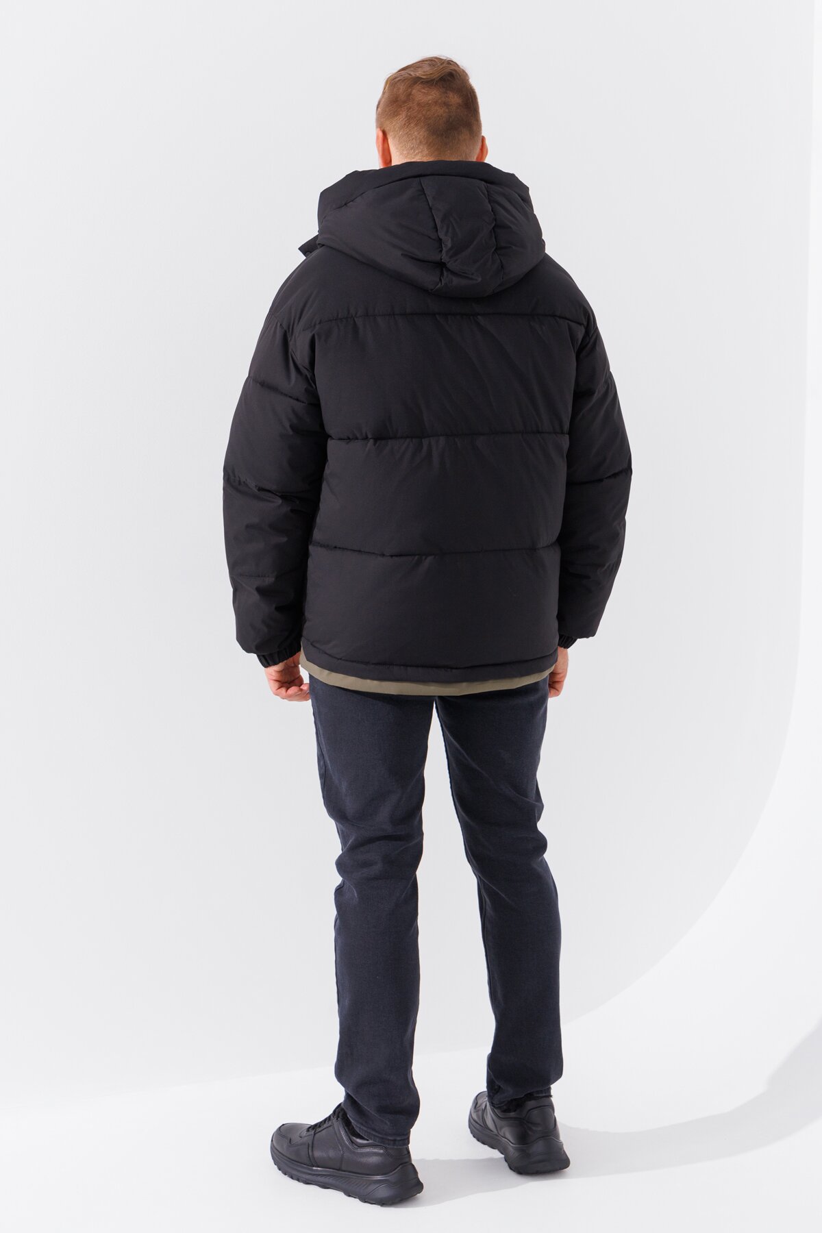 Куртка однотонная мужская 9902 2XL Черный (2000990543448W)  Фото №4