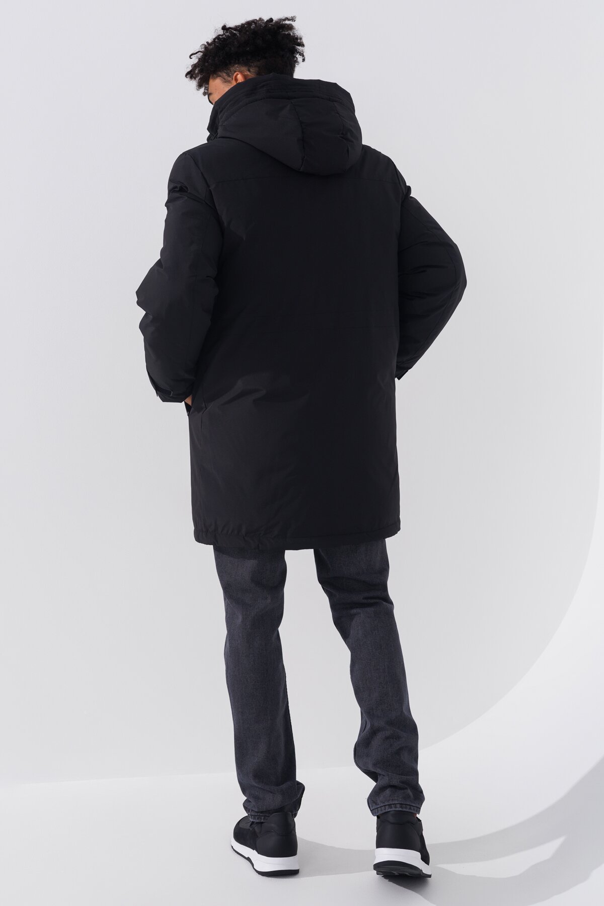 Куртка однотонна чоловіча 9908 S Чорний (2000990543684W)  Фото №5