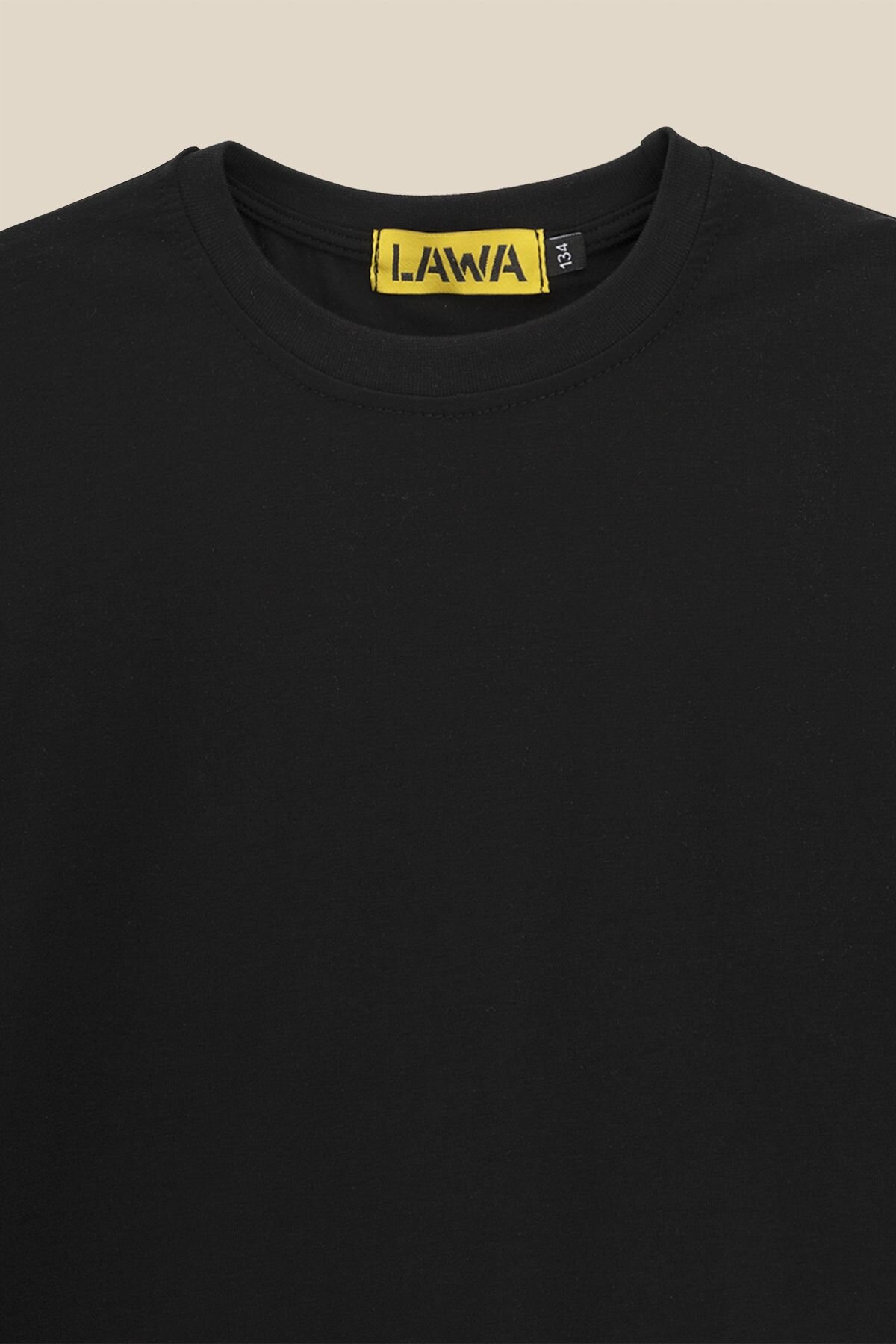 Лонгслів однотонний для дівчинки LAWA GBC02303 122 см Чорний  Фото №3