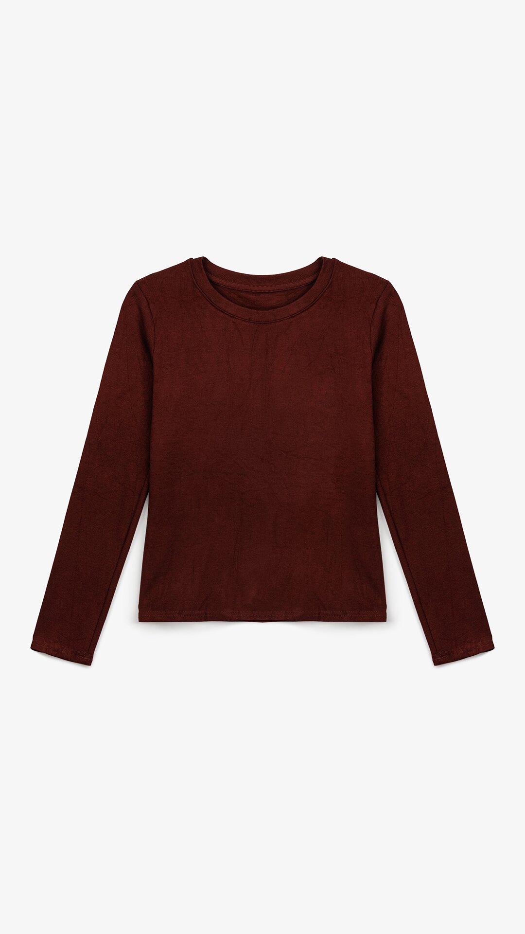 Лонгслів однотонний жіночий Bclothing 8837 S Бордовий  Фото №0