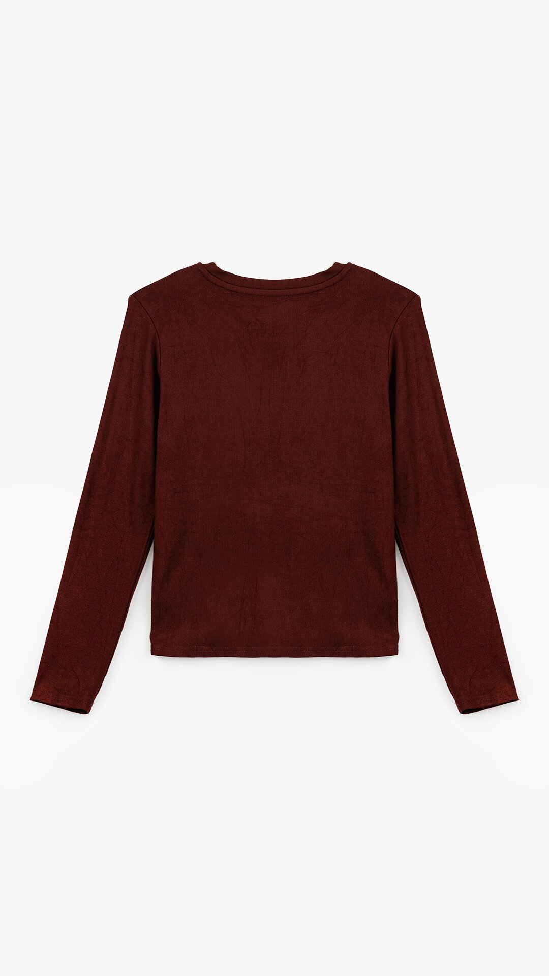 Лонгслів однотонний жіночий Bclothing 8837 S Бордовий  Фото №3