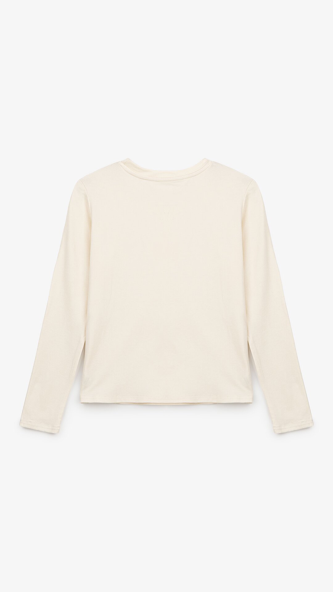 Лонгслів однотонний жіночий Bclothing 8837 S Молочний  Фото №9