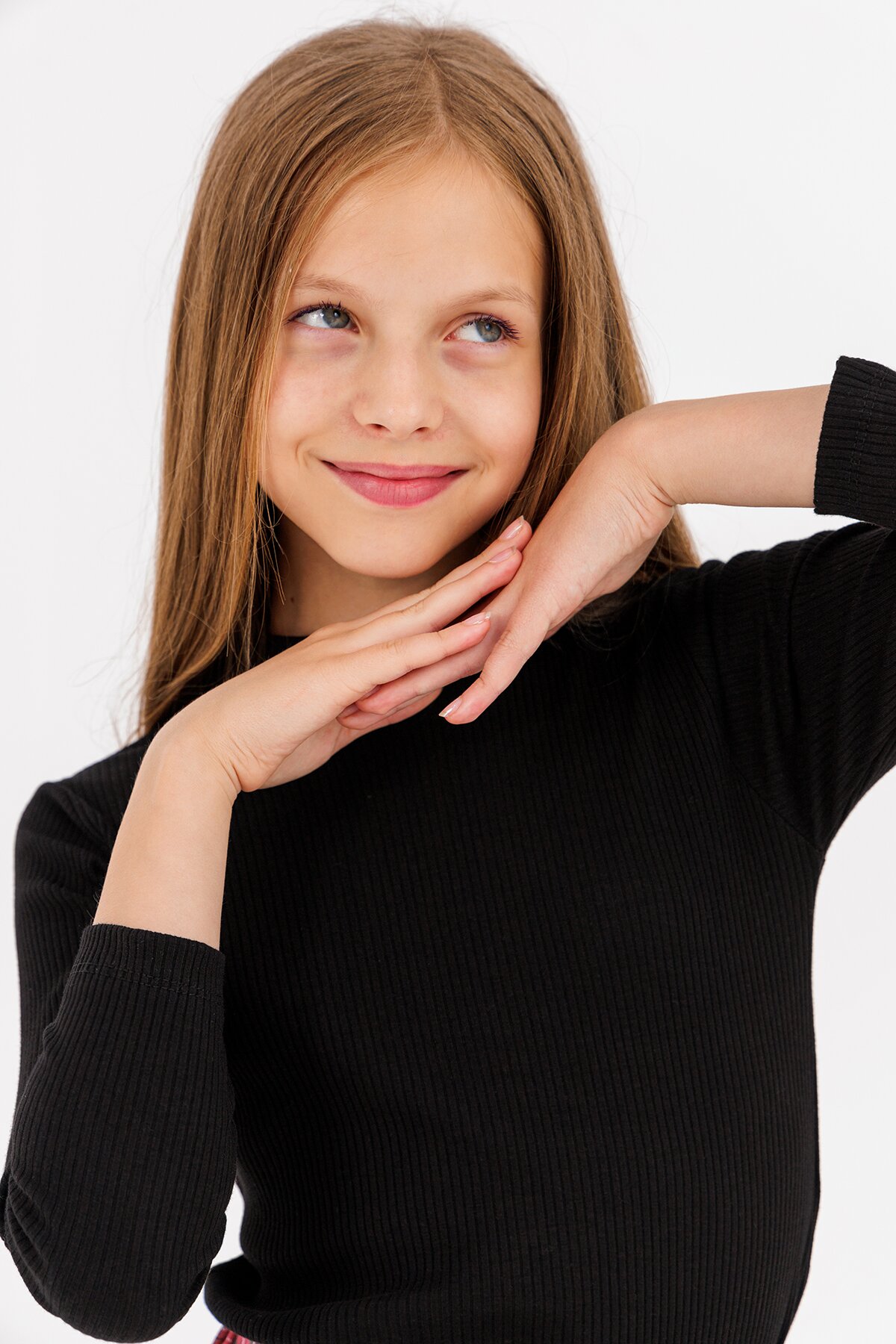 Лонгслив однотонный для девочки Baby Show 43725 134 см Черный (2000990634580D)  Фото №2