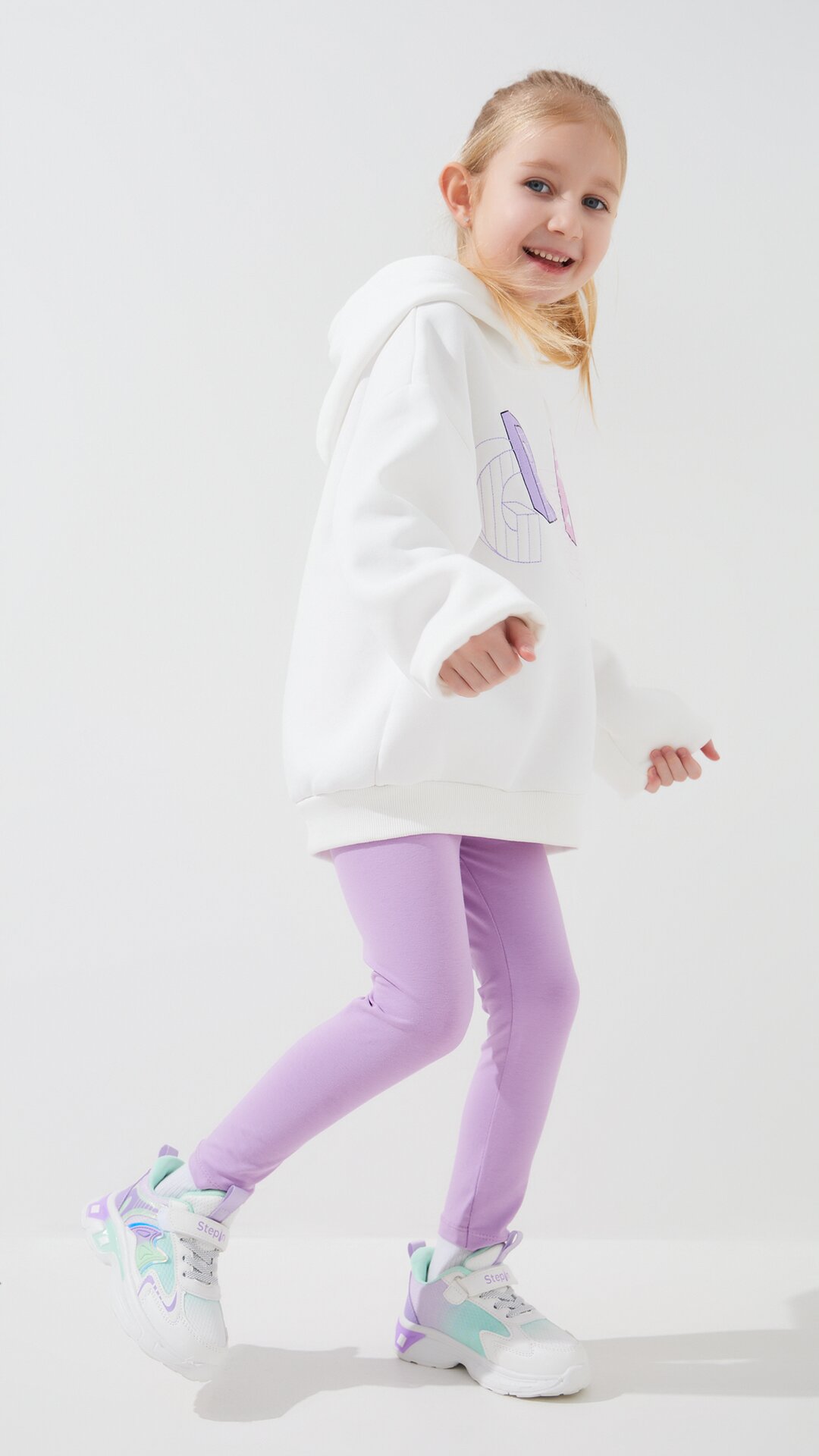 Купити Лосини однотонні для дівчинки Happy Kids 27 110 см Бузковий Артикул: 2000999432835 Фото повноекранне №3