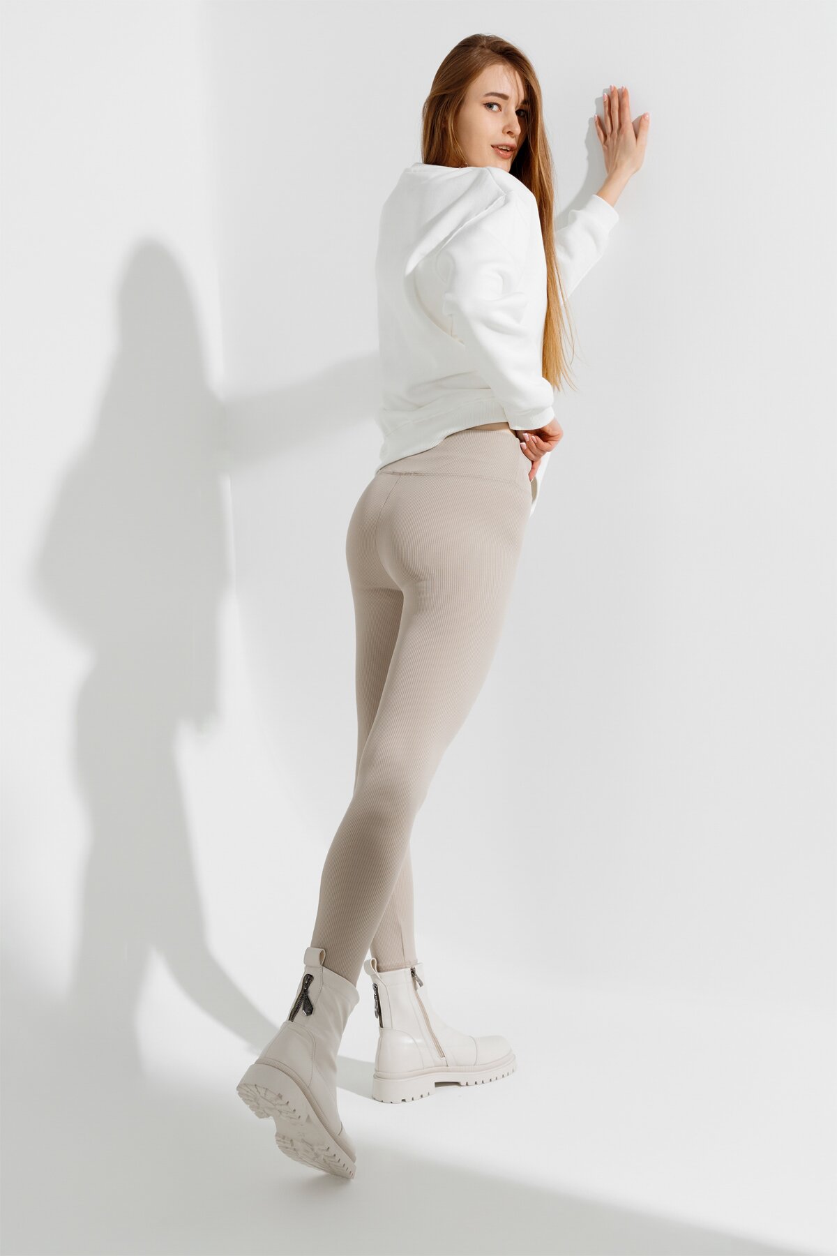 Лосины фитнес женские Cotton Angel 1902 2XL Бежевый (2000990425669D)  Фото №6