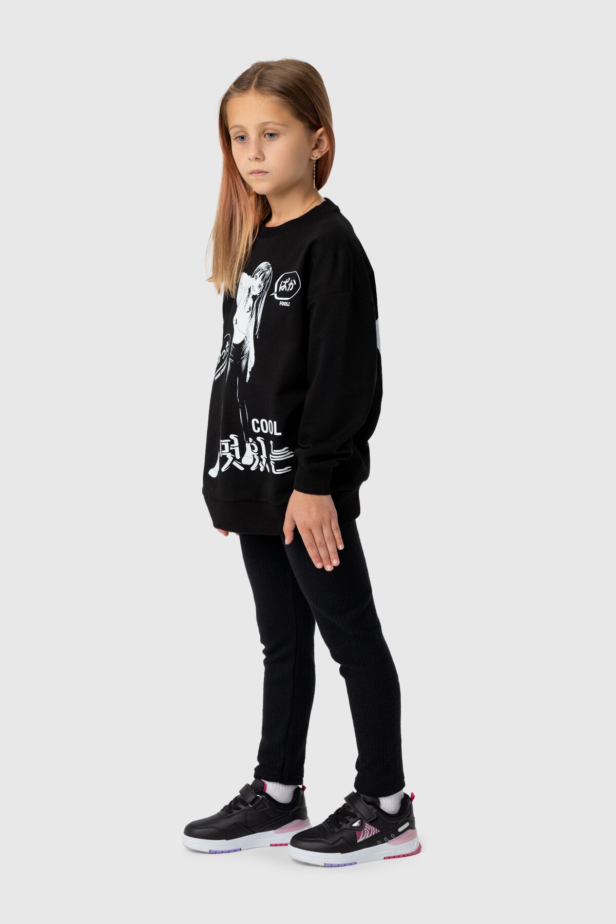 Лосины однотонные для девочки Happy Kids 912 140 см Черный (2000990067524W)  Фото №4