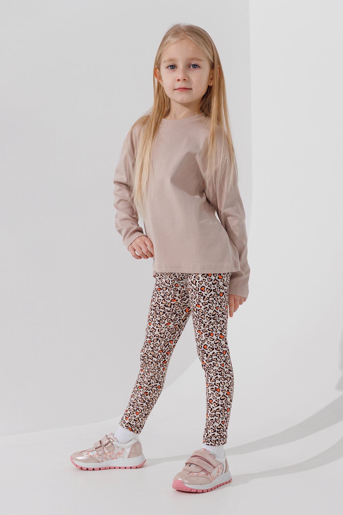 Лосины с узором для девочки Happy Kids 105 110 см Молочный  Фото №0