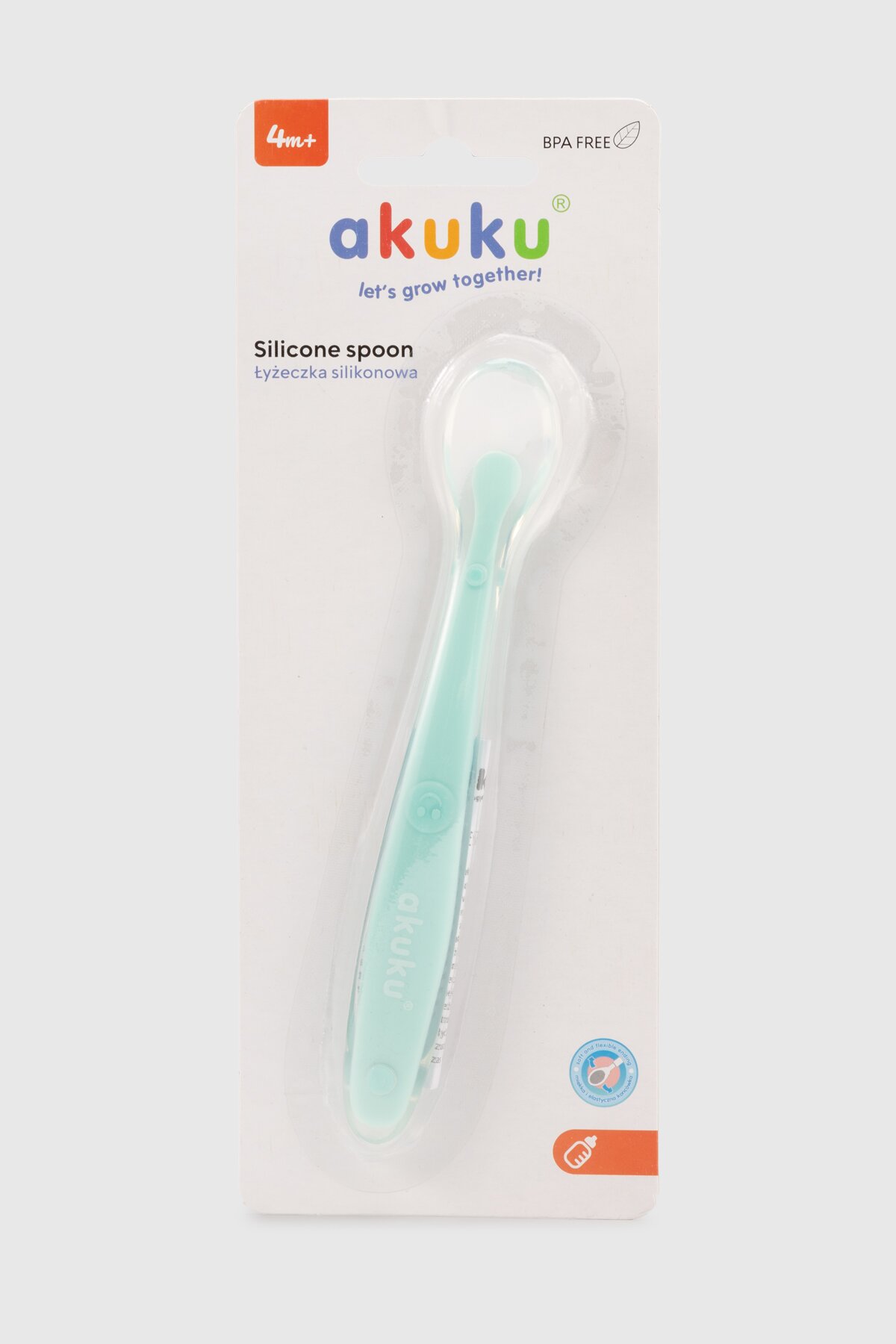 Купить Ложечка силиконовая Akuku A0416 Мятный (2000990457967) Артикул: 2000990457967