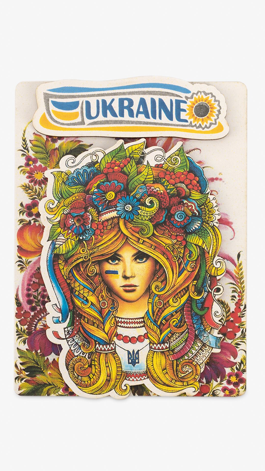 Купити Магніт "Україна квіти" Різнокольоровий Артикул: 2000999373596 Фото повноекранне №1