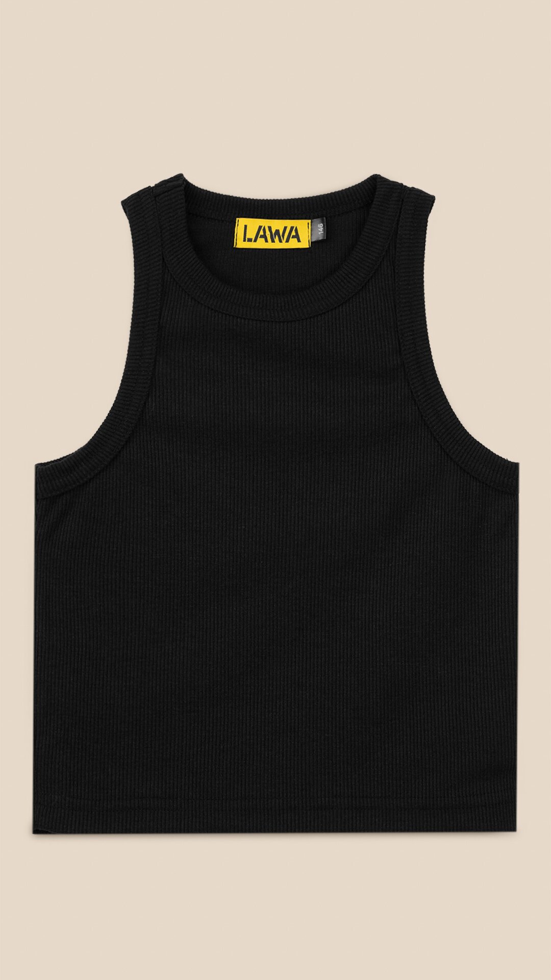 Майка однотонна для дівчинки LAWA GBC02347 134 см Чорний  Фото №6