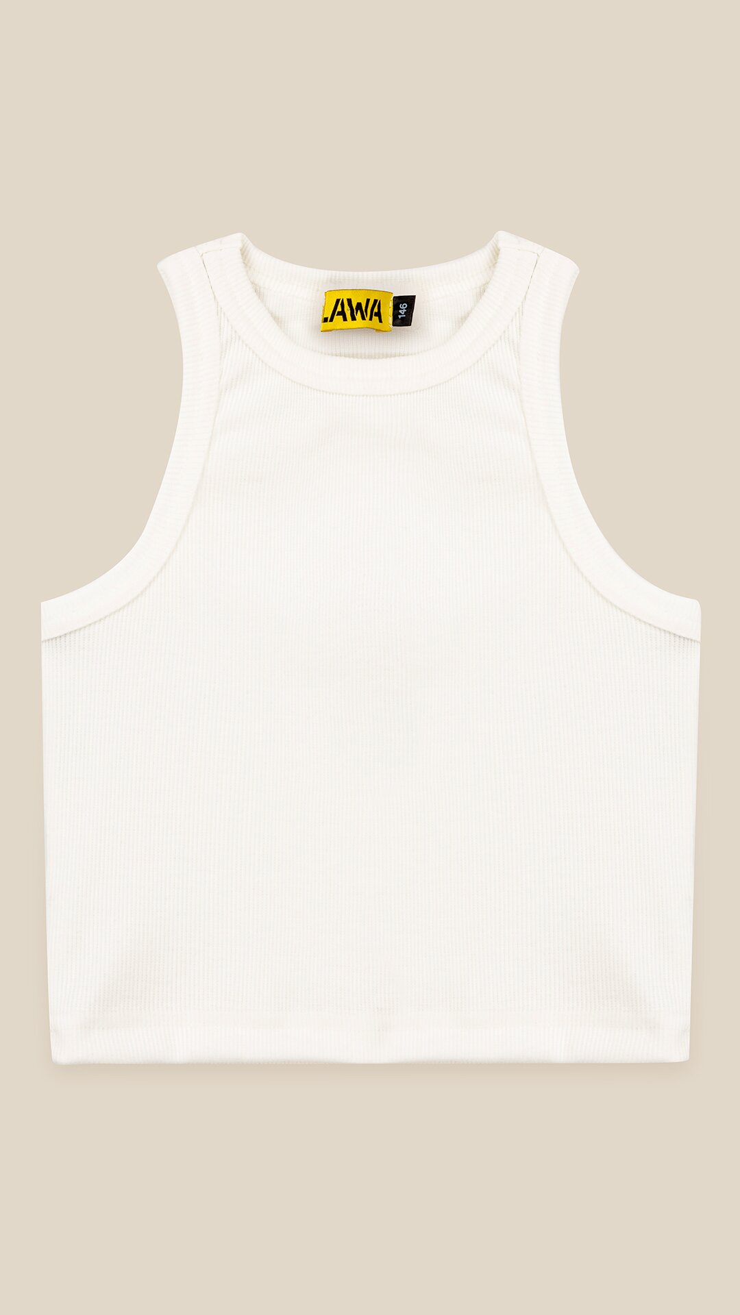 Майка однотонна для дівчинки LAWA GBC02347 134 см Молочний  Фото №0