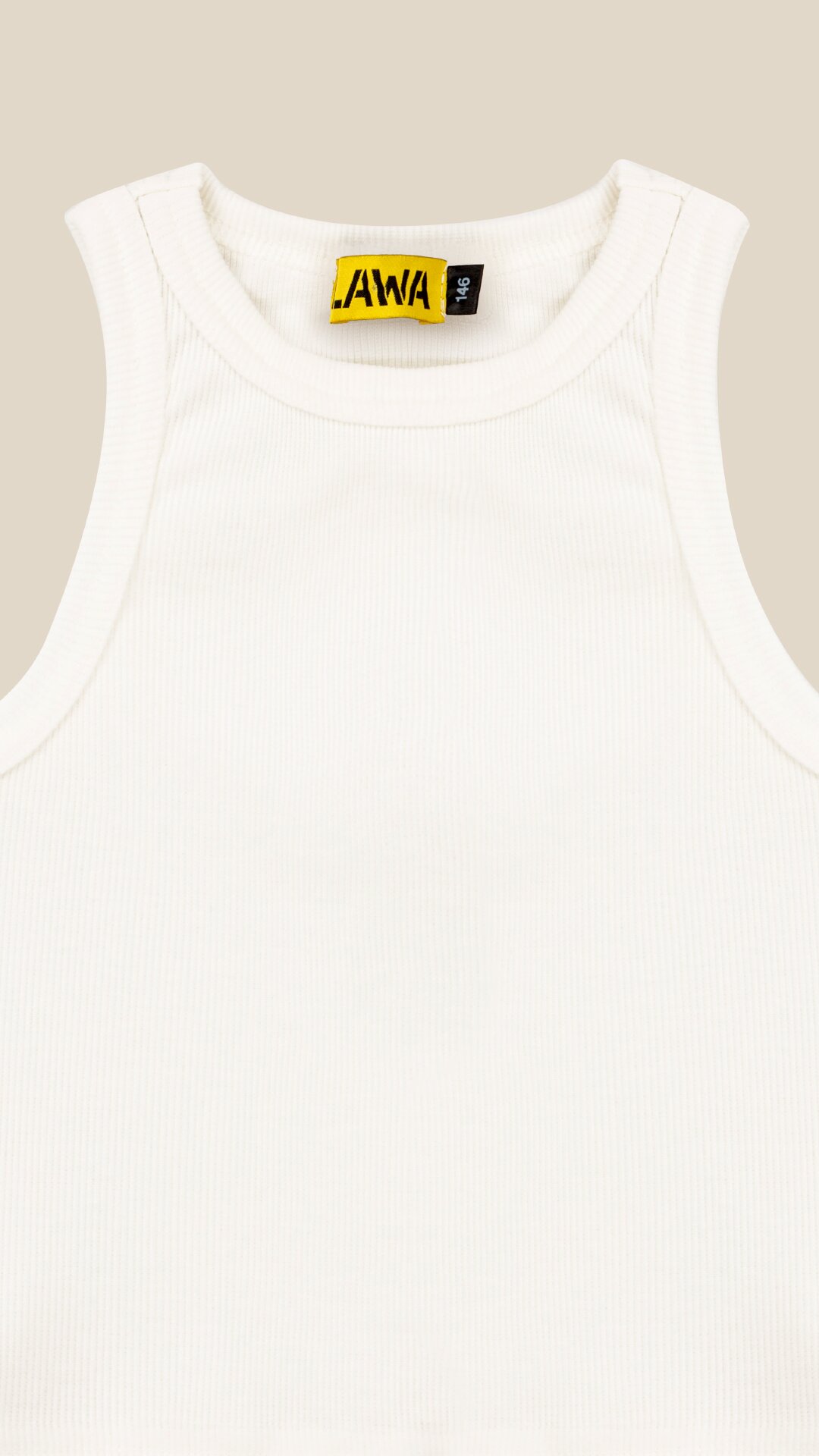 Майка однотонна для дівчинки LAWA GBC02347 134 см Молочний  Фото №1