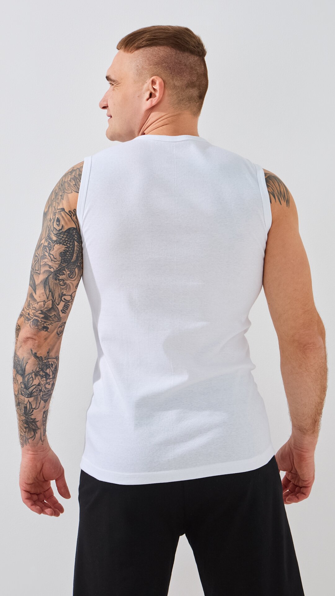 Купити Майка чоловіча Ceylanoglu 027-1 2XL Білий Артикул: 2000988979297 Фото повноекранне №3
