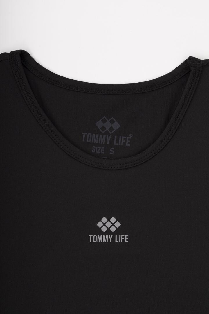 Майка фітнес однотонна жіноча Tommy life 97256 M Чорний (2000989642336A)  Фото №7