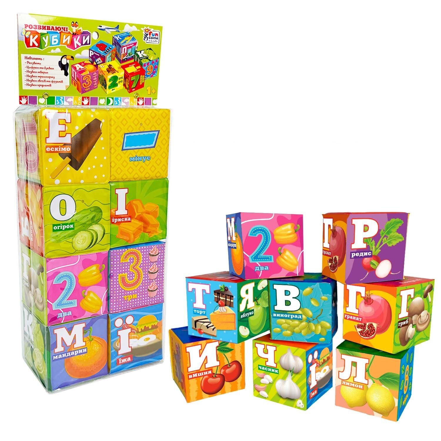 Набір м&#039;яких розвиваючих кубиків 4FUN Game Club 10950 Різнокольоровий (6945717412118)