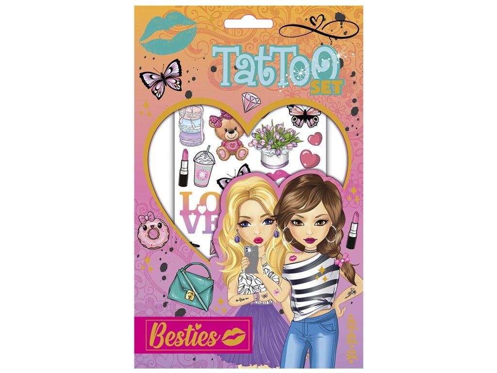 Купить Набор наклеек на тело "Fashion" Besties 961009 Разноцветный Артикул: 8715427098258