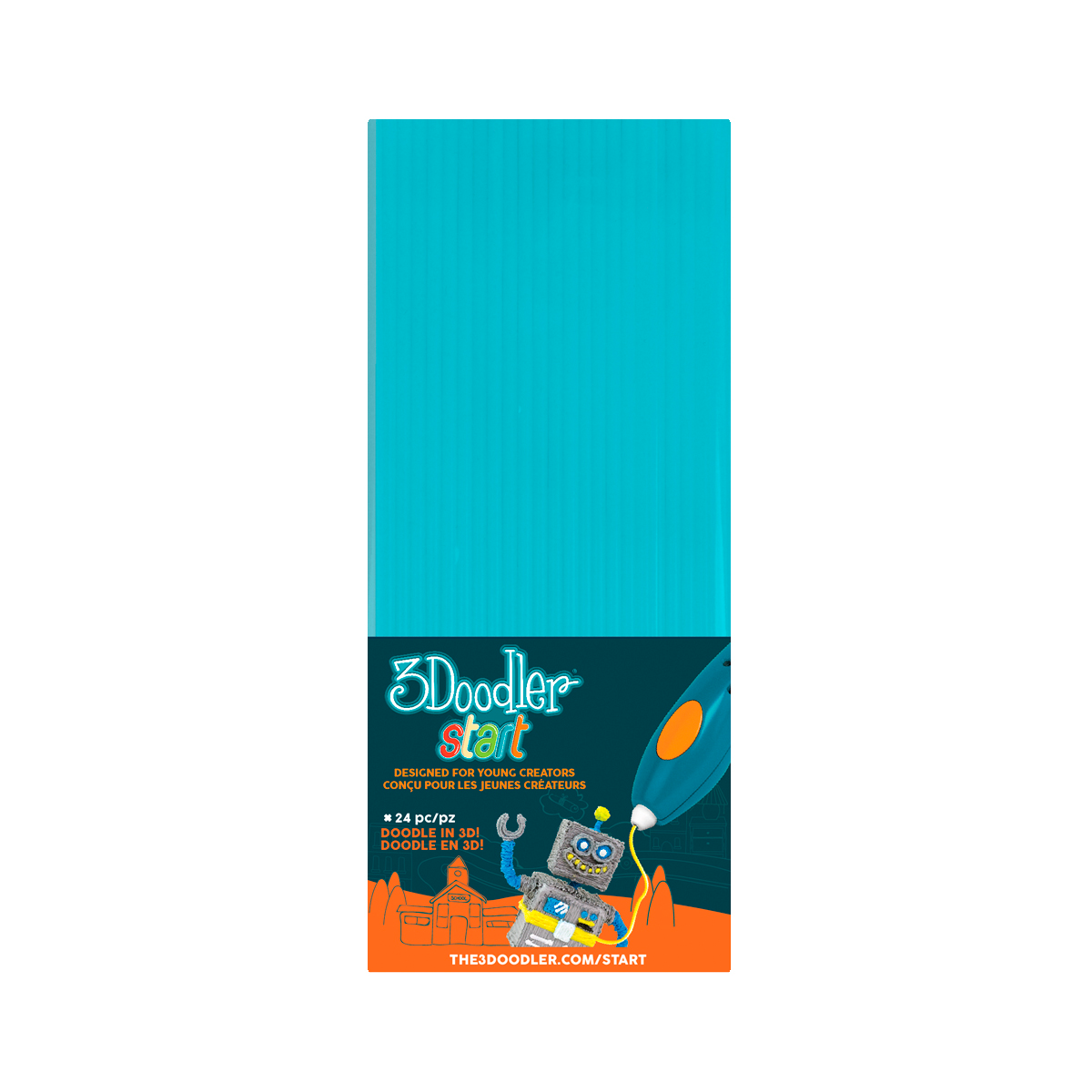 Набір стрижнів для 3D-ручки 3Doodler Start 3DS-ECO05-BLUE-24 24 шт. Блакитний