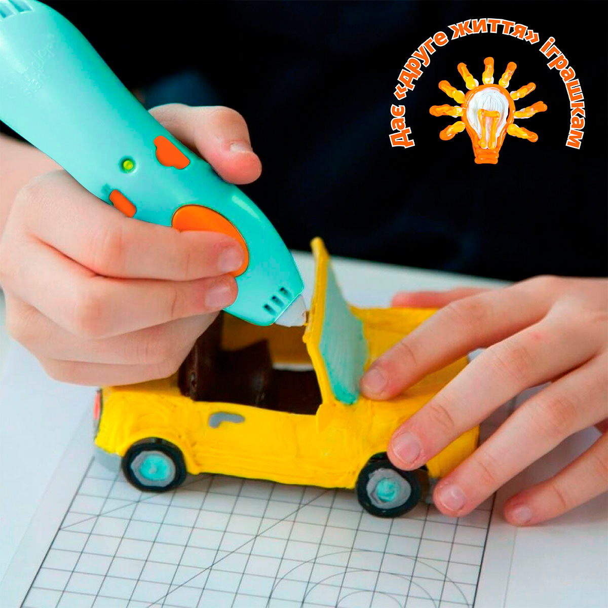 Набір стрижнів для 3D-ручки Мікс 3Doodler Start 3DS-ECO-MIX2-75 75 шт. Помаранчевий, жовтий, зелений  Фото №5