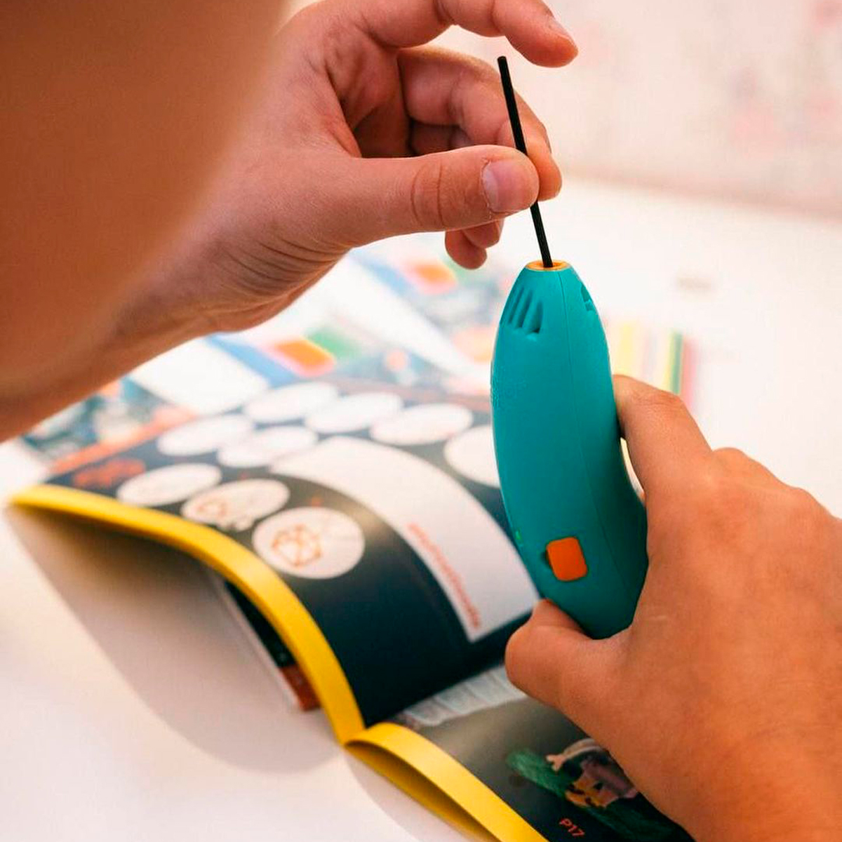 Набір стрижнів для 3D-ручки Мікс 3Doodler Start 3DS-ECO-MIX2-75 75 шт. Помаранчевий, жовтий, зелений  Фото №3