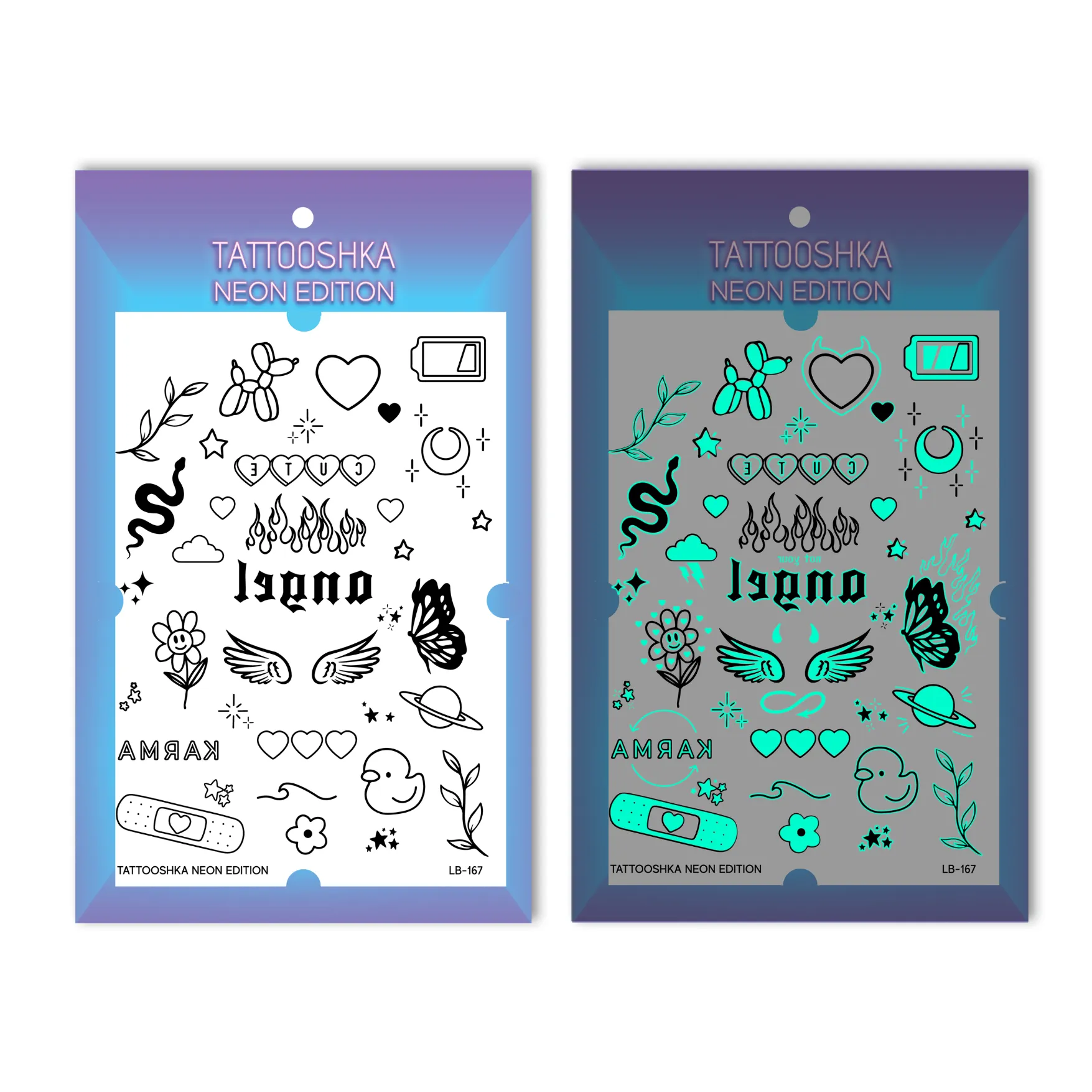 Набір тату FUN неонові Tattooshka LB-167 (4825800012239)