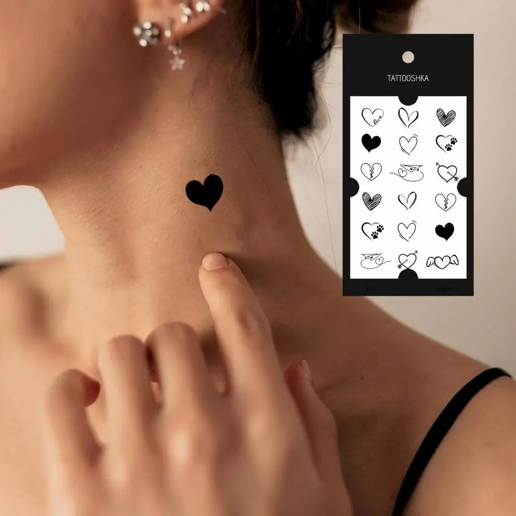 Купити Набір тату "Сердечки" Tattooshka L-21 (5805800012841) Артикул: 5805800012841 Фото повноекранне №2