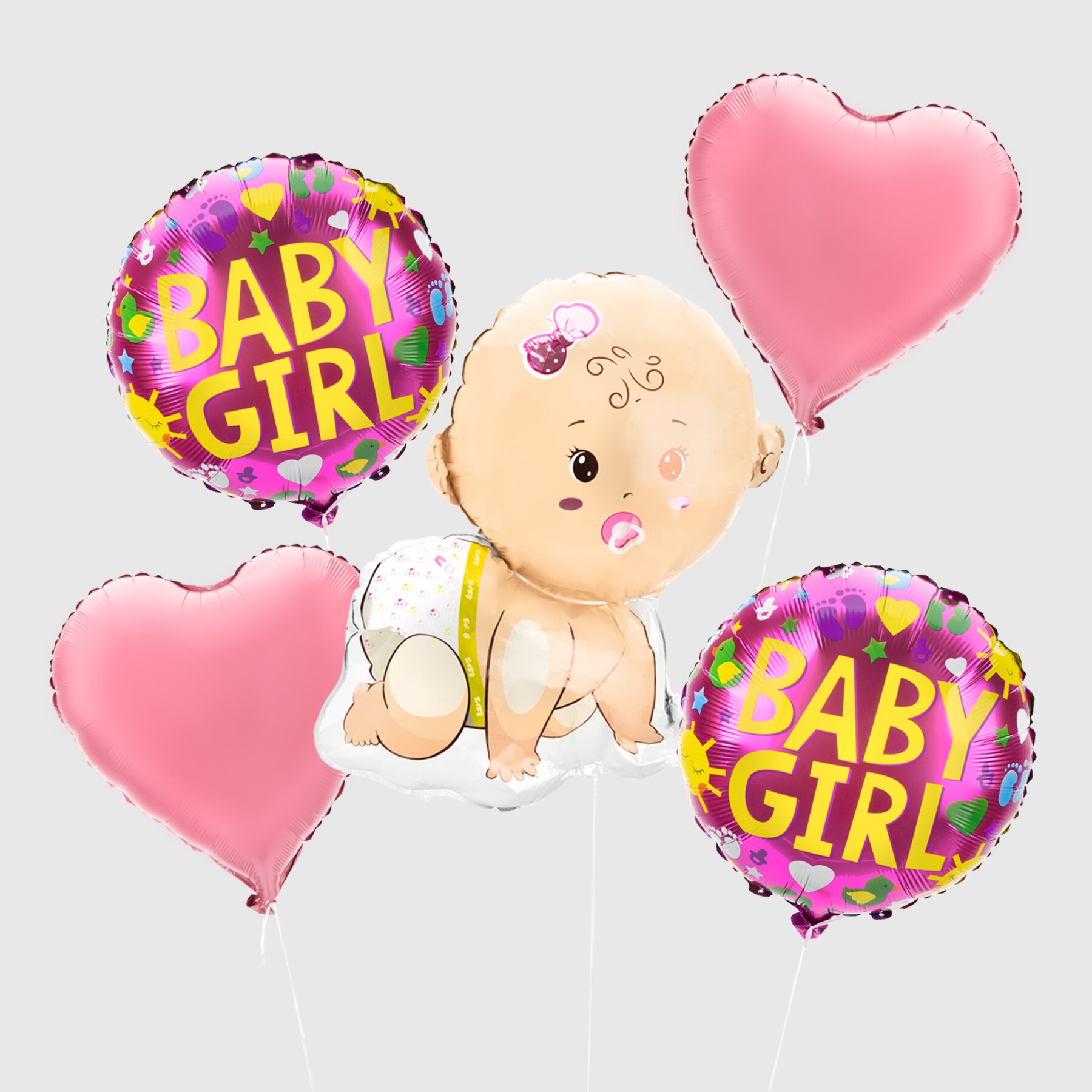 Набор воздушных шариков &quot;Baby girl&quot; GS52711 Разноцветный (2000990241696)  Фото №0