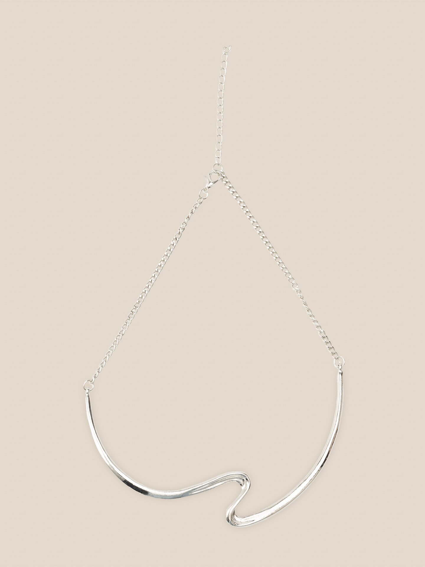 Купить Ожерелье женское "Sculptural metal" LAWA WTJ02610 Серебряный Артикул: 2000999642555