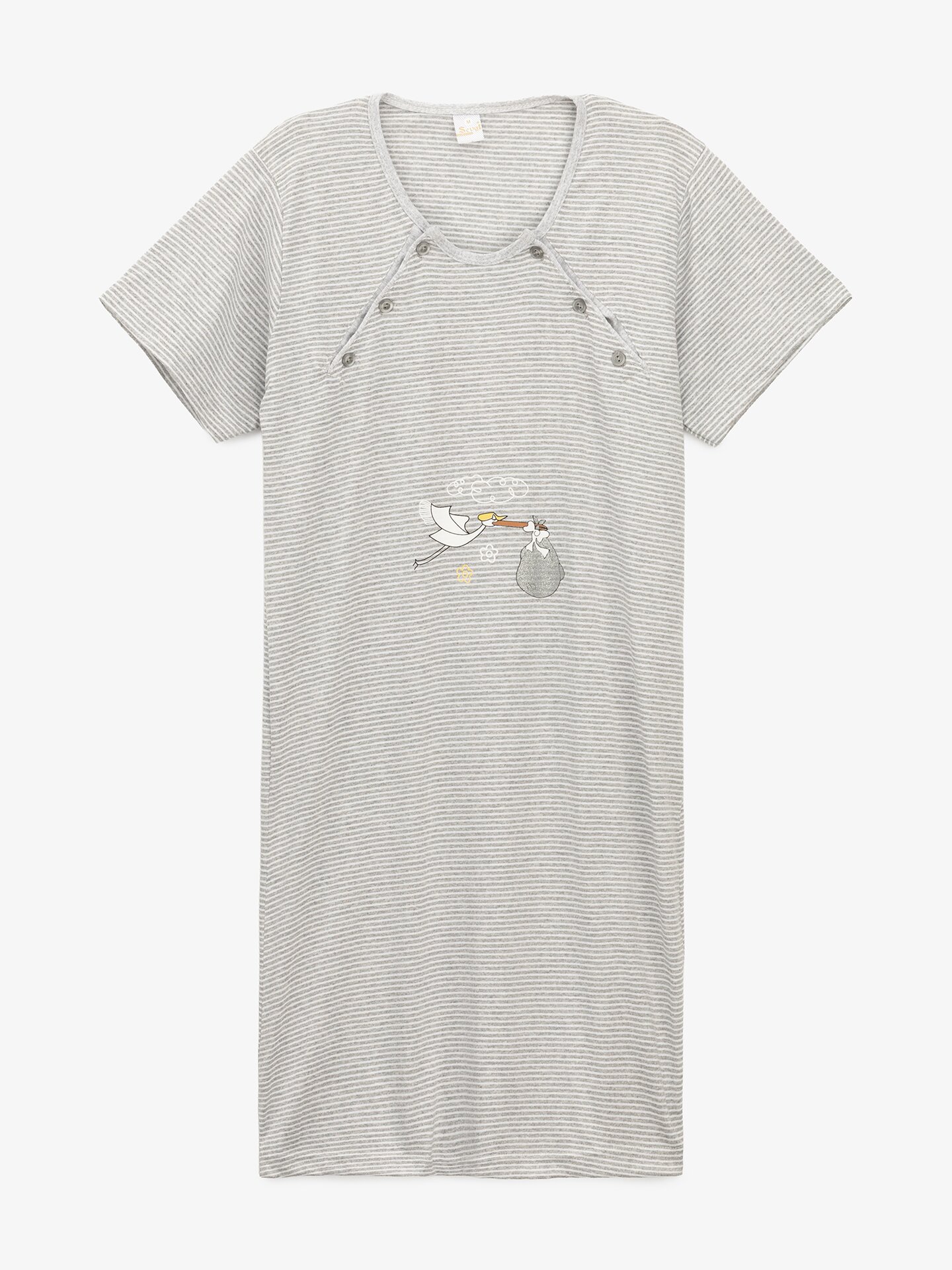 Купити Нічна сорочка для годуючих Betul 3184 XL Сірий Артикул: 2000990960443 Фото повноекранне №7