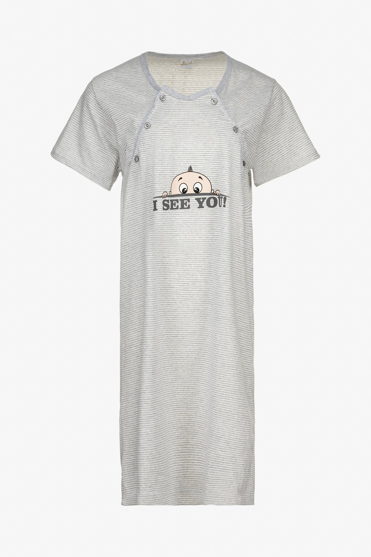 Ночная рубашка для кормящих Betul 3187 2XL Серый  Фото №6