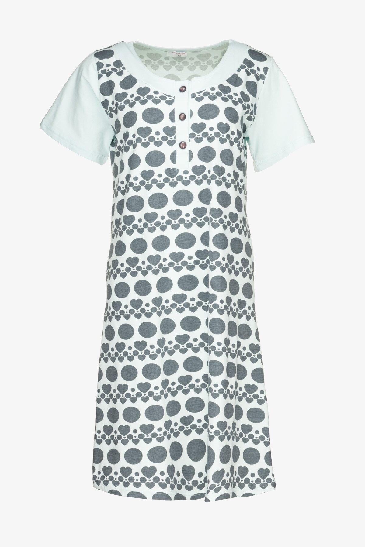 Нічна сорочка жіноча Miss Victoria 11485 2XL М&#039;ятний  Фото №6
