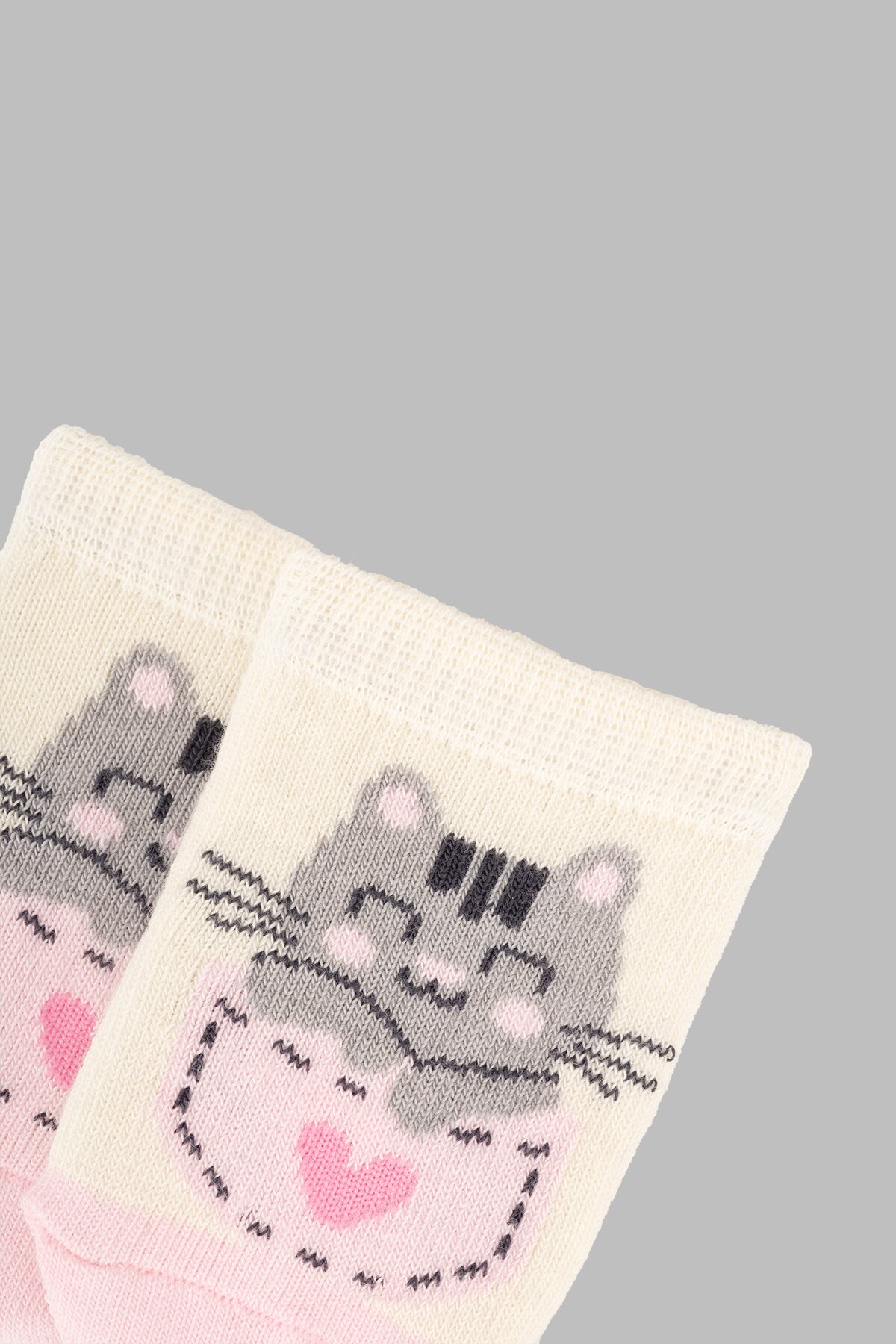 Шкарпетки для дівчинки VT Socks ШДК024-1750 Киця 8-10 Молочний (2000903556275A)  Фото №3
