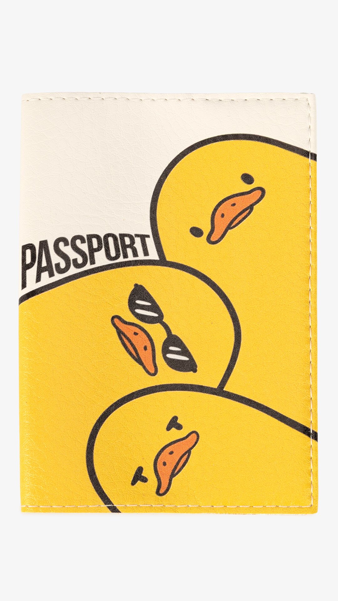 Обложка для ID паспорта TM Passporty 272 Утки Молочно-желтый  Фото №0