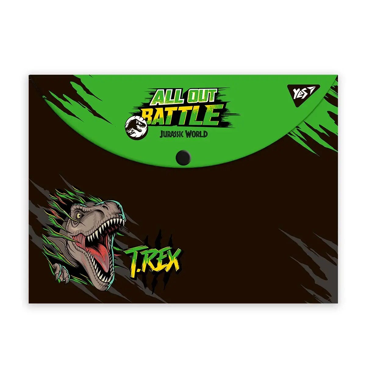 Папка-конверт YES 5060934562499 A4 Jurassic World на кнопці (5060934562499)(SC)