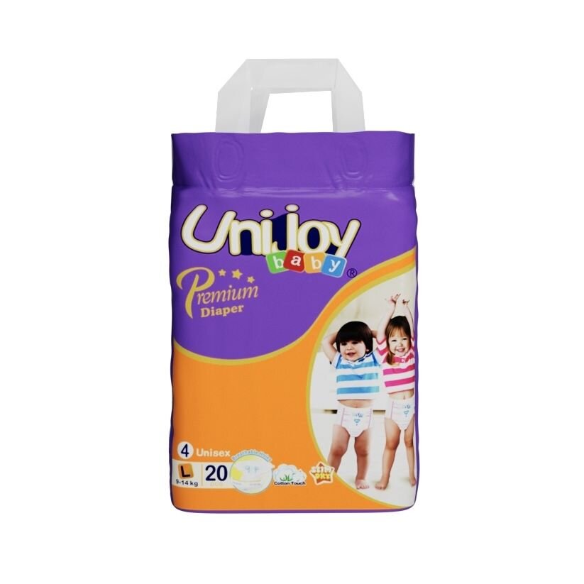 Купити Підгузники дитячі Unijoy Baby Premium PDL20 20 шт (L 4 maxi 9-14 kg) Артикул: 6973920541035 Фото повноекранне №2