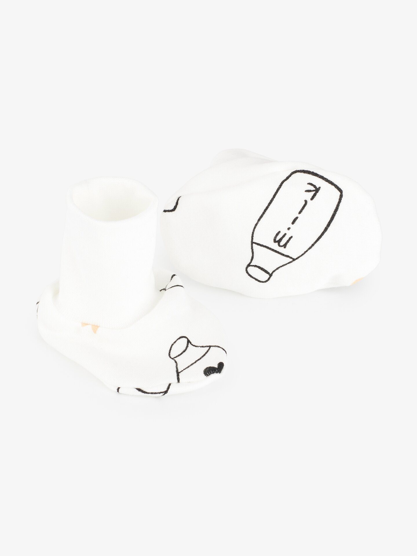 Купить Пинетки для малышей на манжете "Milk" 915310м 0-3 месяца Белый Артикул: 4821111446053