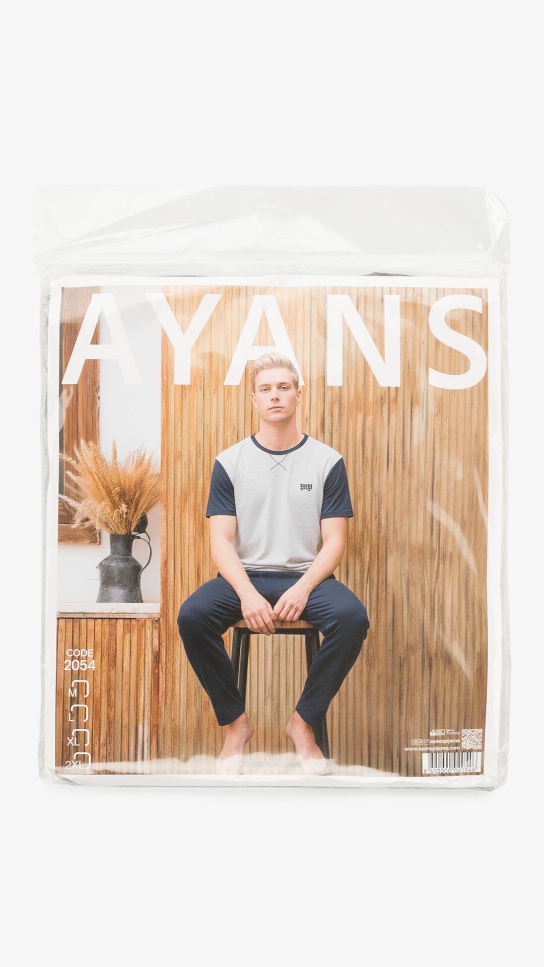 Купити Піжама чоловіча AYANS 2054 XL Сіро-синій Артикул: 2000999559044 Фото повноекранне №14