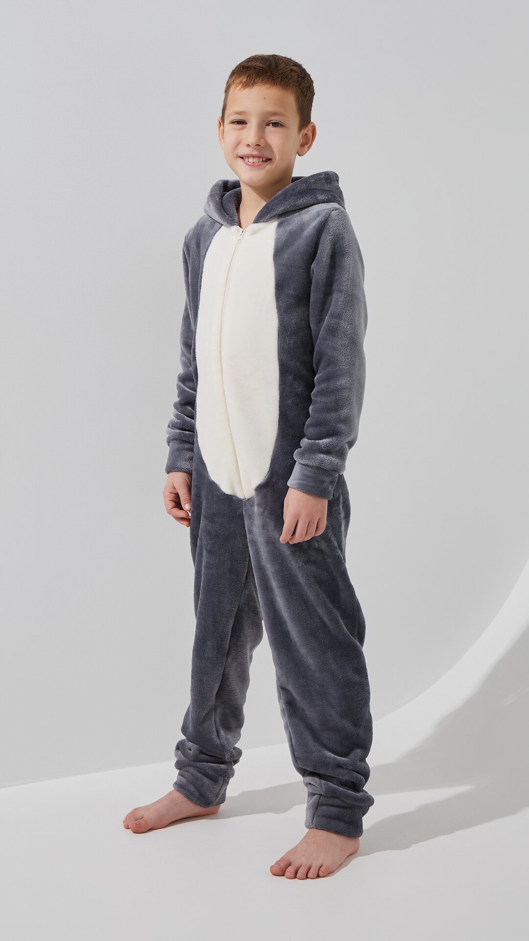 Купити Піжама кігурумі для хлопчика Dexters d417 Owl 116-122 см Сірий Артикул: 2000999365515 Фото повноекранне №3